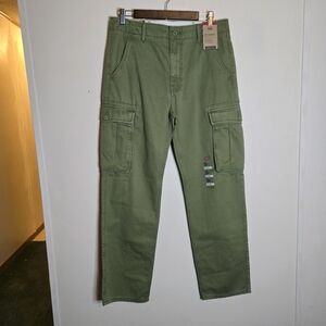 Levi's Ace Cargos Green Tapered Pants Mens Size 36/30 New